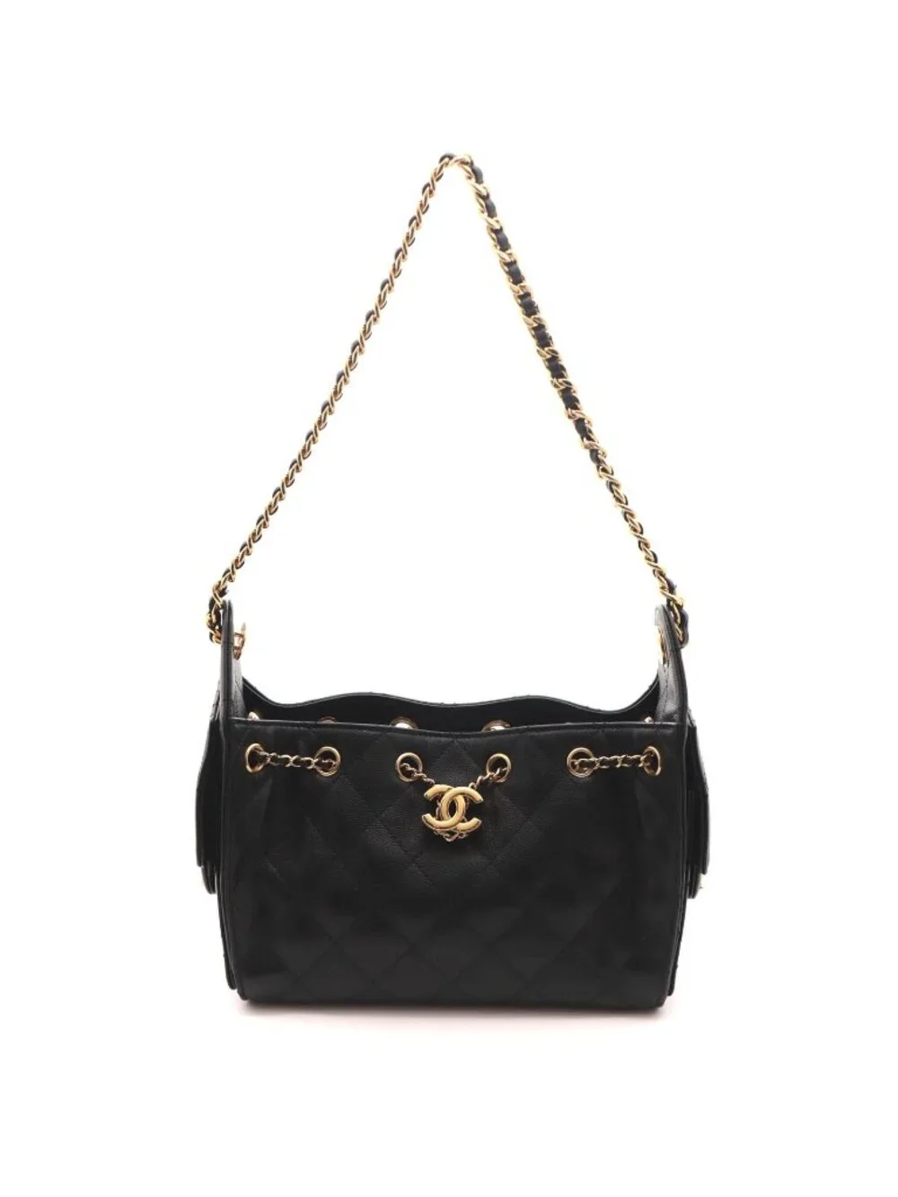 Chanel 25 Mini Black Caviar Leather Shoulder Bag